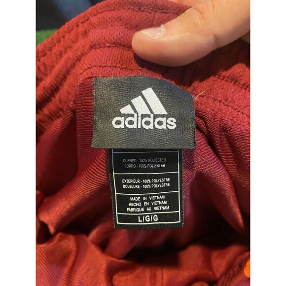 Virginia Tech Hokies shorts mens large red orange adidas basketball VT 24 - Picture 2 of 9